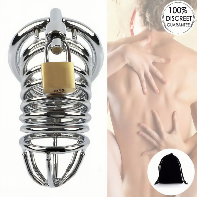 Cock Cage - Penis Cock Cage Chastity Device Male Men Cock Lockable Trainer Stainless Steel