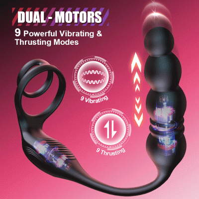 Ethan -  Thrusting & Vibrating Prostate Massager with Cock Ring