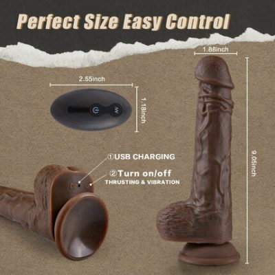 LOVER- Thrusting Vibrating Heating Dildo