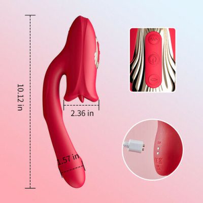 Acmejoy-Shaped Biting G Spot Soother with Vibration & Flapping