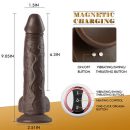 UAEsextoy BlackDildo - 8Inch RemoteControl 10VibratingRotatingDildo