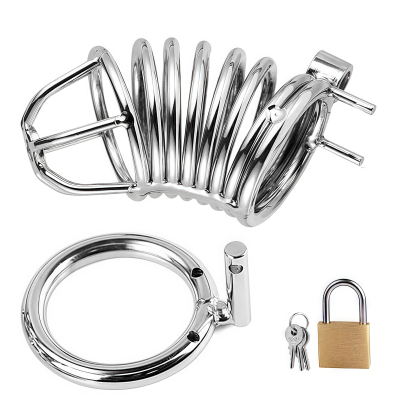 Cock Cage - Penis Cock Cage Chastity Device Male Men Cock Lockable Trainer Stainless Steel