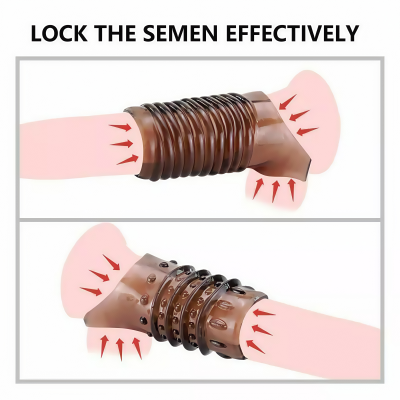 Half Sleeves - Adult Extender Penis Sleeve Penis Enlarger Sheath Ring Penis Sex Toys for Men