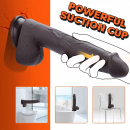 Black Vibration - Telescopic realistic thrust dildo vibrator uaesextoy