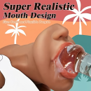 Brown 3 in 1 - Silicone doll masturbator realistic oral sex vagina anal