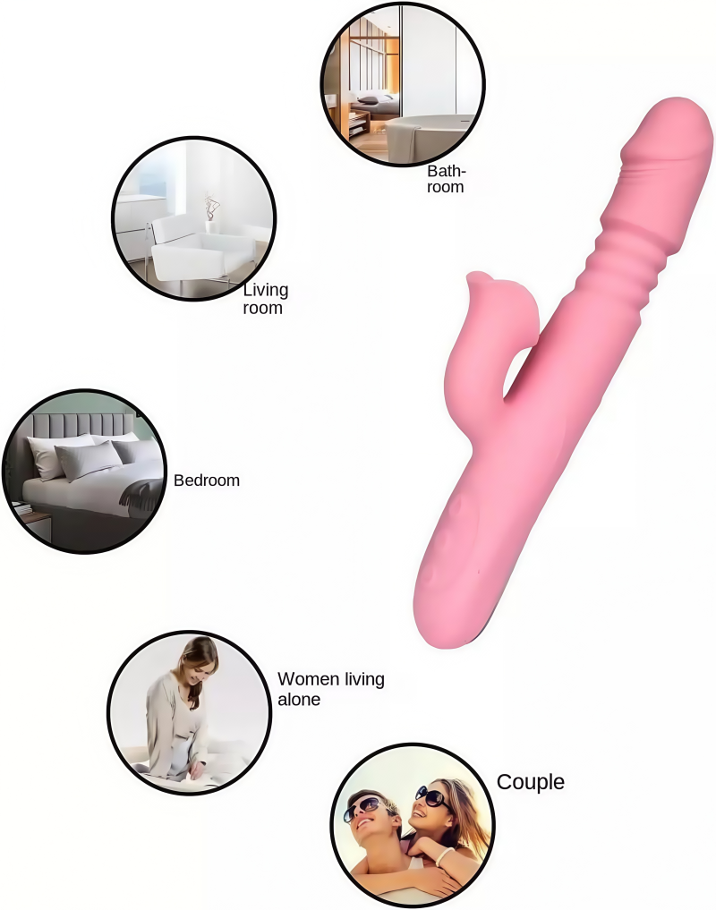 Pink Stick -  Vibration Massager Powerful MultiSpeed Women Toy Rechargeable Waterproof - Image 6