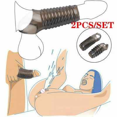 Half Sleeves - Adult Extender Penis Sleeve Penis Enlarger Sheath Ring Penis Sex Toys for Men