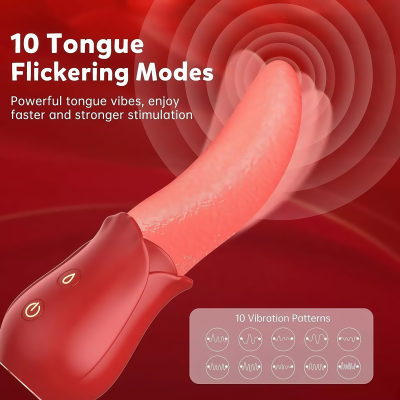 Tongue - Vibration Waterproof Licking Tongue Handheld Female Personal Body Stimulation Massager