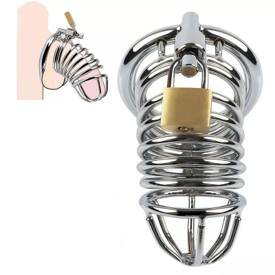 Dubai sex toy - Penis Cock Cage Chastity Device Male Men Cock Lockable Trainer Stainless Steel