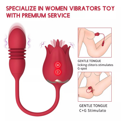 UAE VIBRATOR- Double Head Vibrator Licking Stimulator Body Massager Silent Waterproof Women Gift