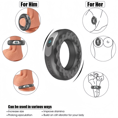 UAE dick Ring - Silicone penis ring vibrator vibrating erection Dubai Sex Toy