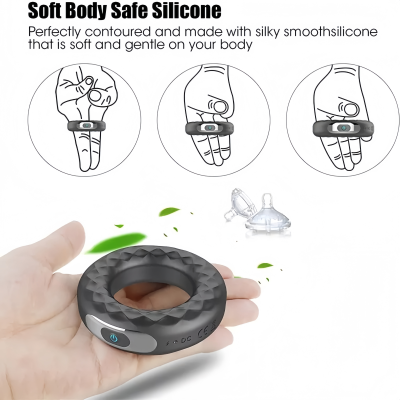 UAE dick Ring - Silicone penis ring vibrator vibrating erection Dubai Sex Toy