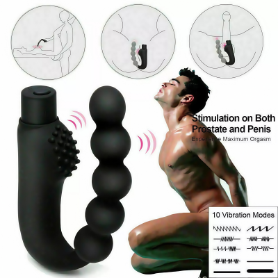 dubai male sex toys - Anal prostate massager butt plug gay G spot vibration