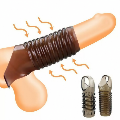 Dubai sex toy condom - Adult Extender Penis Sleeve Penis Enlarger Sheath Ring