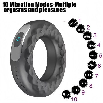 UAE dick Ring - Silicone penis ring vibrator vibrating erection Dubai Sex Toy