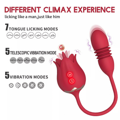 UAE VIBRATOR- Double Head Vibrator Licking Stimulator Body Massager Silent Waterproof Women Gift