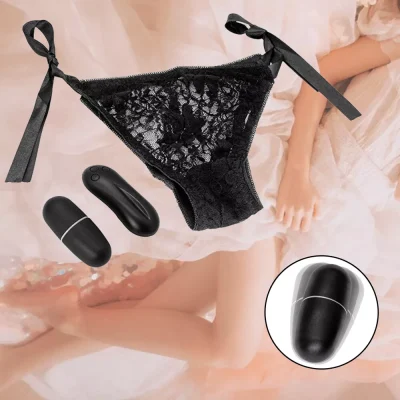 Lace panties - Women's Wireless Briefs Vibrator Remote Control Panties Wearable Lace Panties