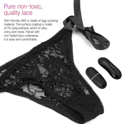 Lace panties - Women's Wireless Briefs Vibrator Remote Control Panties Wearable Lace Panties