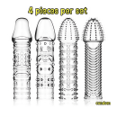 Condoms - 4-pack, various sleeve shapes uaesextoy