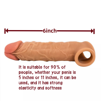 Condom - Penis enlarger girth enhancer male condom reusable