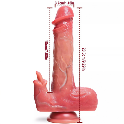 Tongue Dildo - Telescopic Realistic Thrust Dildo Vibrator Remote Control