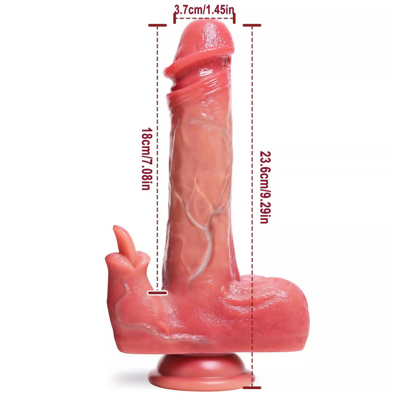 Tongue Dildo UAE - Telescopic Realistic Thrust Dildo Vibrator Remote Control - Image 5