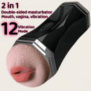 UAE male sex toys  - double head masturbator mouth vagina