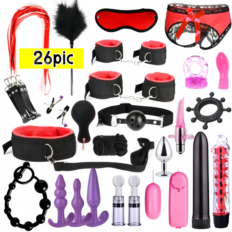 SM 26pic - Sex bondage equipment handcuffs sex games whip gag toy set UAEsextoy