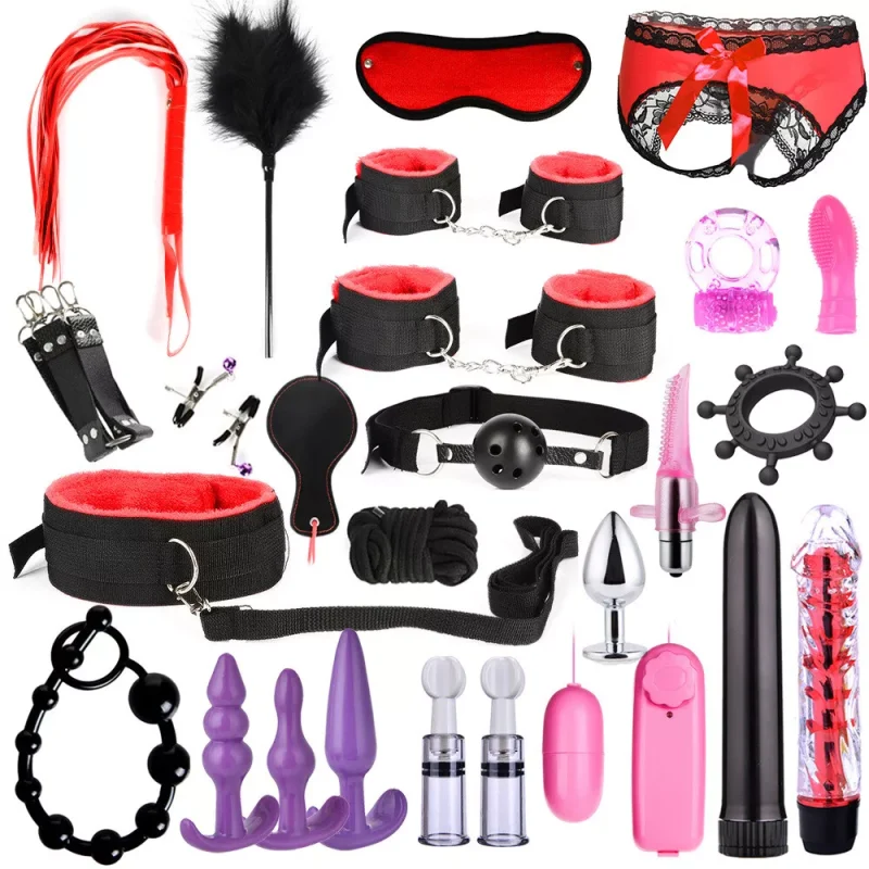 SM 26pic - Sex bondage equipment handcuffs sex games whip gag toy set UAEsextoy - Image 2