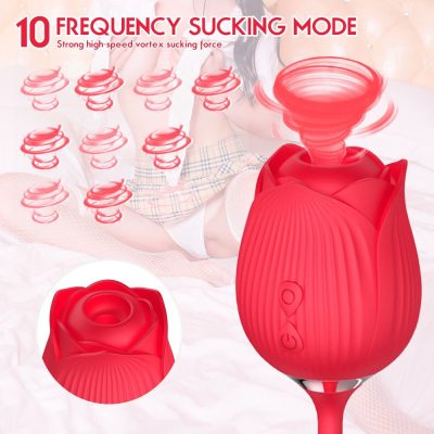 Dubai sex toy Rose - Female Vibrating Rose Sucking Sex Toy Women